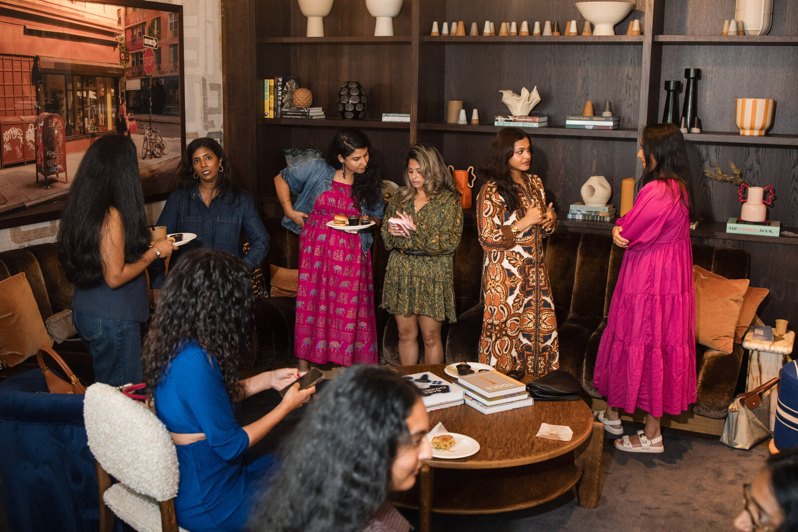 Women in conversation at Chai & Chaat Austin